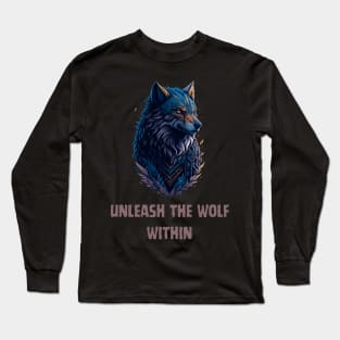 alpha male wolf Long Sleeve T-Shirt